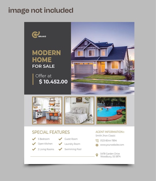 Modern real estate property flyer