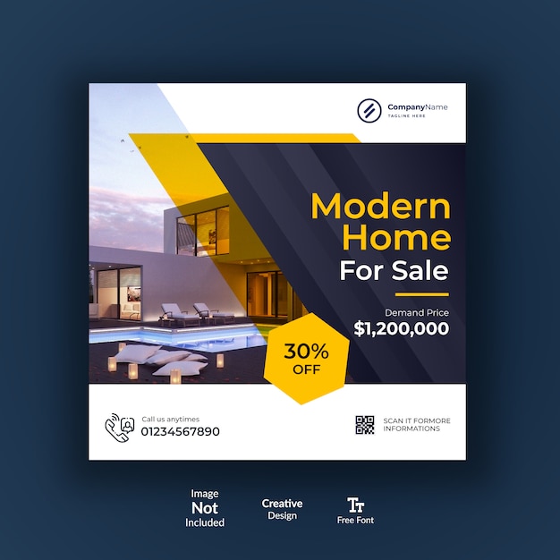 Modern real estate social media design