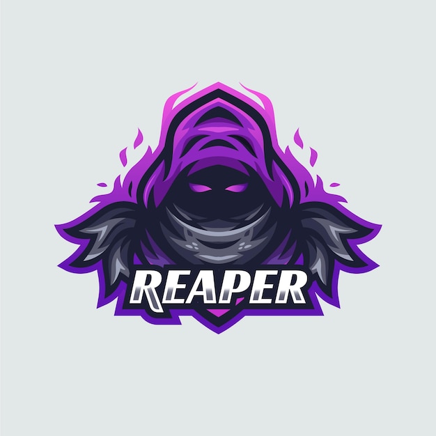 Vector modern reaper esport logo template