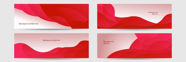 Vector modern red abstract banner background