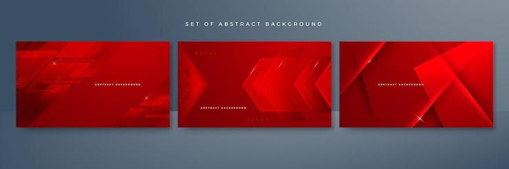 Vector 现代红色抽象未来技术背景 抽象线条图案技术在红色梯度背景上 矢量抽象图形设计横幅图案演示背景网页模板