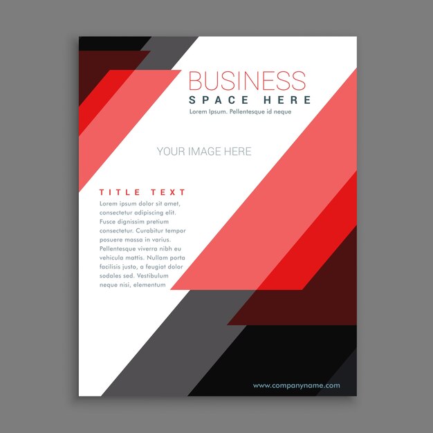 Modern red and black business flyer design