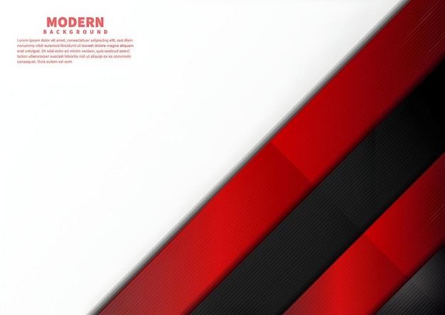 modern red and black geometric background design
