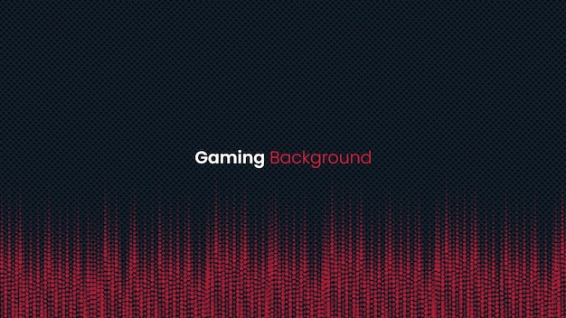 Modern red and black halftone gaming background