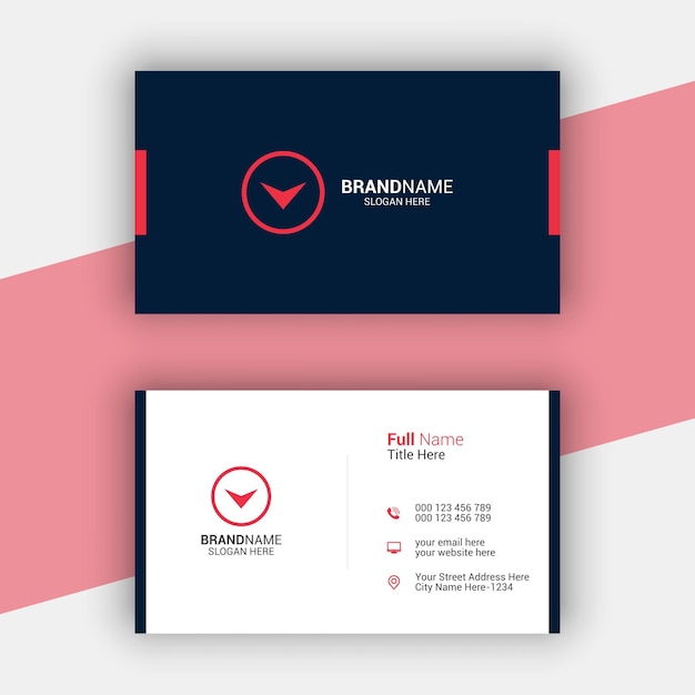 Modern Red Business Card Design