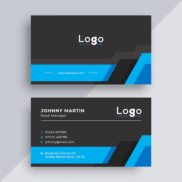 Modern red business card for your brand