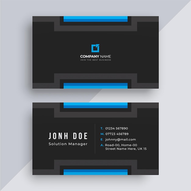 Vector modern red business card for your brand