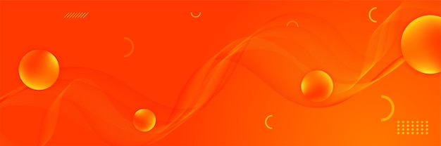 Modern red orange banner background