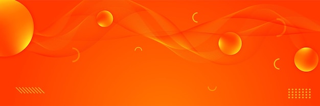 Modern red orange banner background