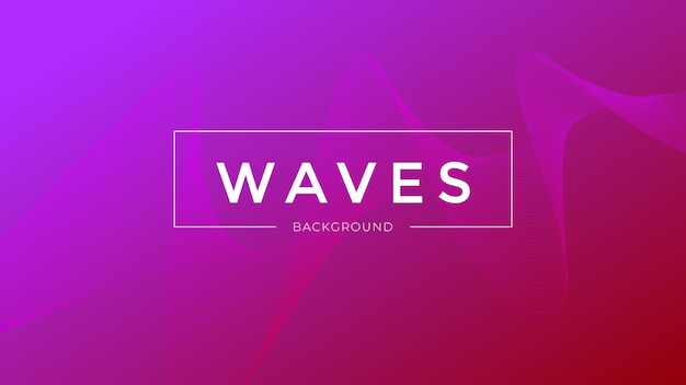 Vector modern red waves line design template background