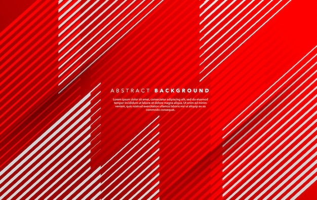 Modern red and white abstract background design template