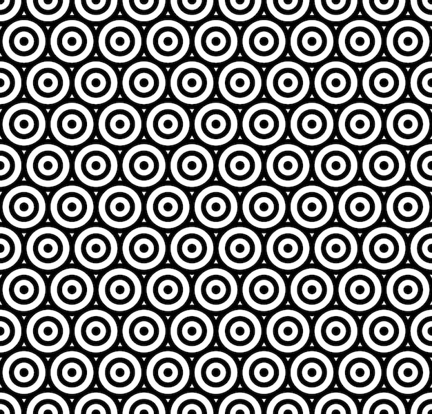 Modern repeating seamless pattern of repeat round shapes. black and white circle dot stylish texture