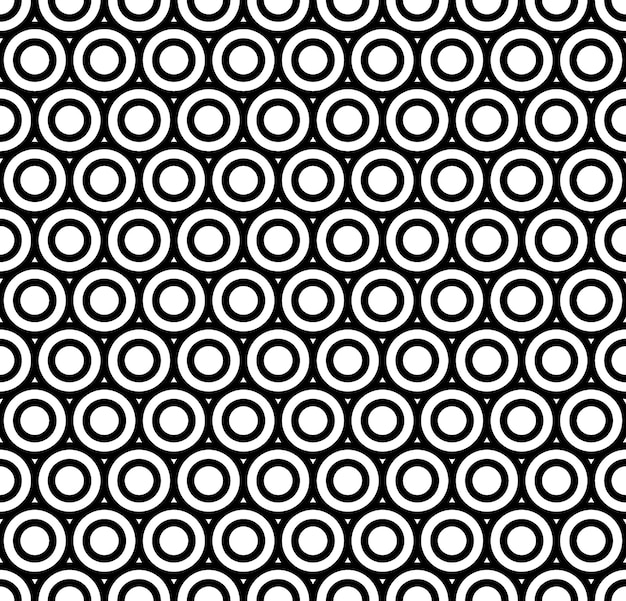 Modern repeating seamless pattern of repeat round shapes black and white circle dot stylish texture