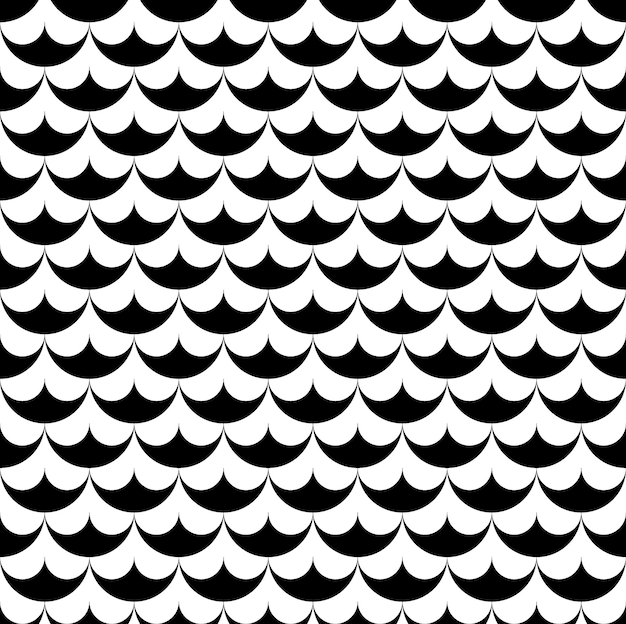 Modern repeating seamless pattern of repeat round shapes Waves design elements