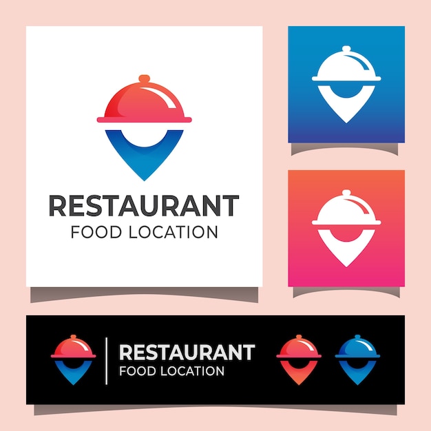 Vector modern restaurant eten locatie logo