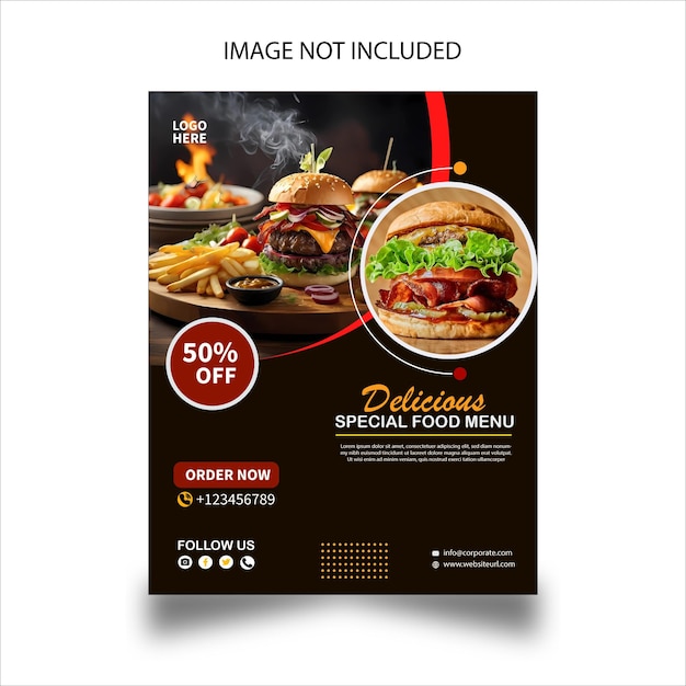 modern restaurant flyer design template
