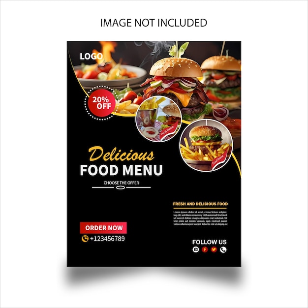 modern restaurant flyer design template