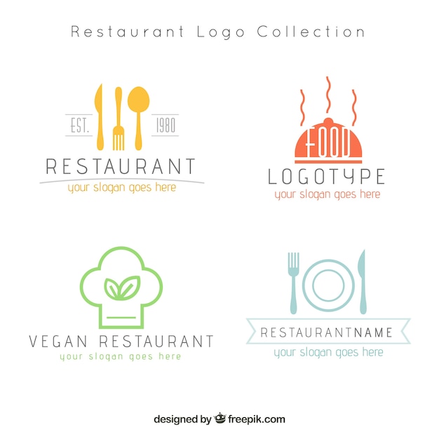 Modern restaurant logos