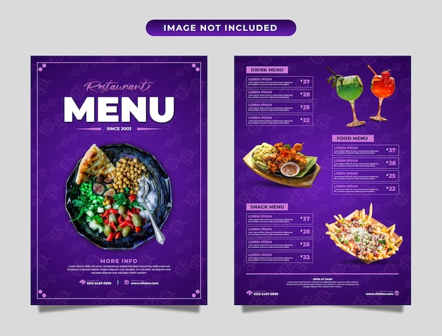 Modern Restaurant Menu Food And Baverages Flyer Template