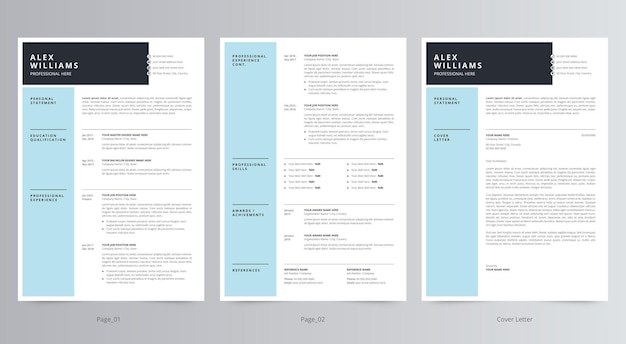 Modern Resume or CV and Cover Letter Template