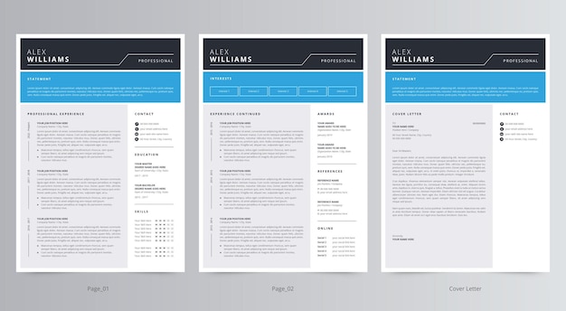 Modern Resume or CV and Cover Letter Template