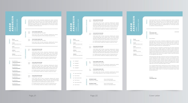 Modern Resume or CV and Cover Letter Template