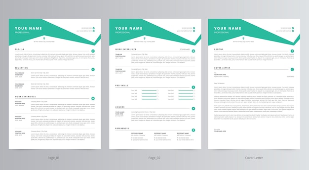 Modern Resume or CV and Cover Letter Template