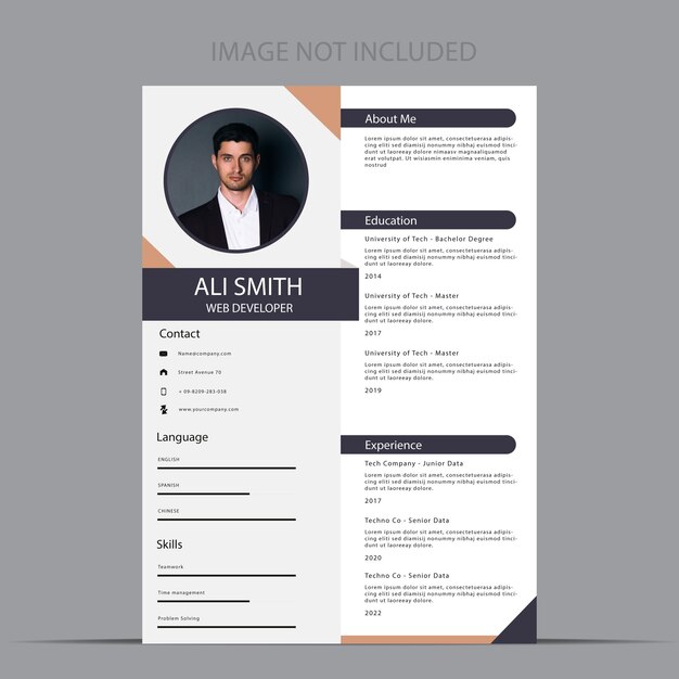 modern resume or cv template