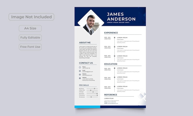 Modern resume or cv template