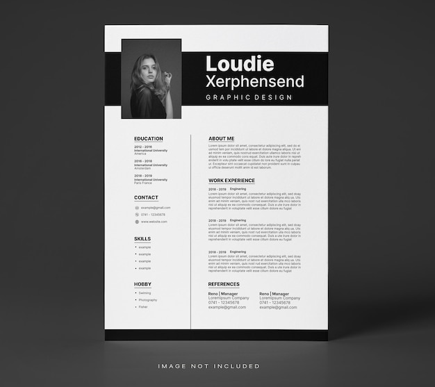 Vector modern resume or cv template