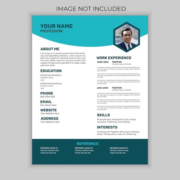 Vector modern resume design template