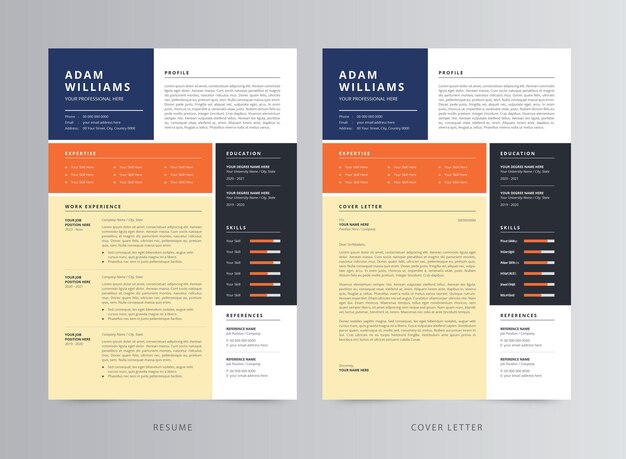 Modern Resume Template CV and Cover Letter Template