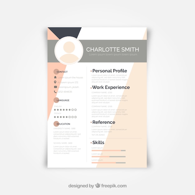 Vector modern resume template