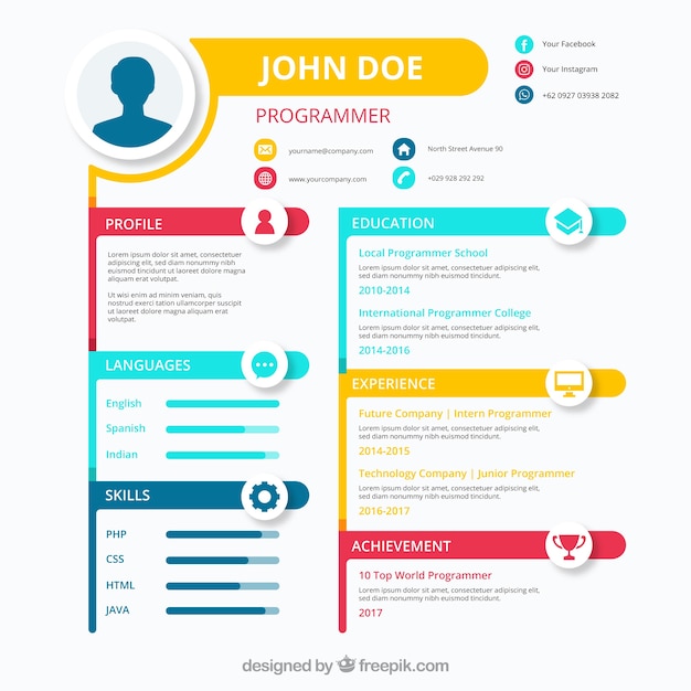 Modern resume template