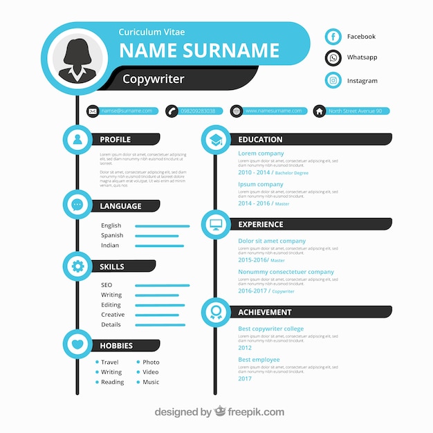 Vector modern resume template