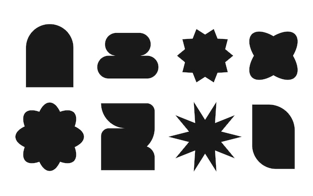 Modern retro geometric shapes