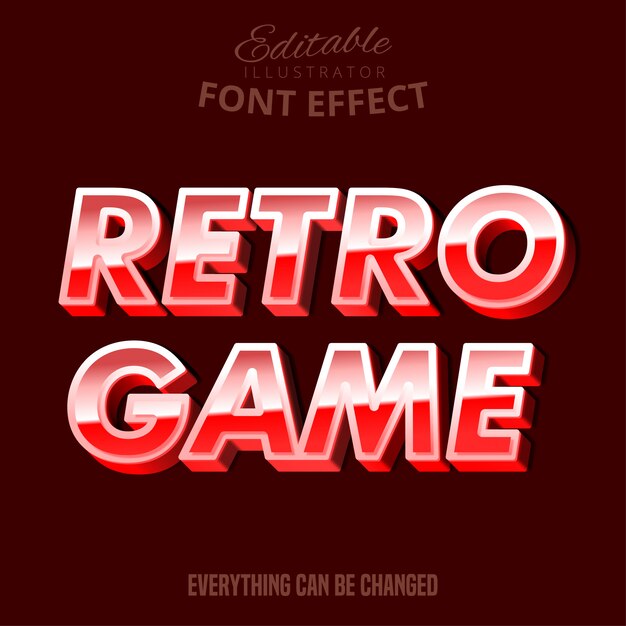 Modern retro script editable typography font effect