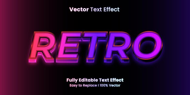 Modern retro vector teksteffect