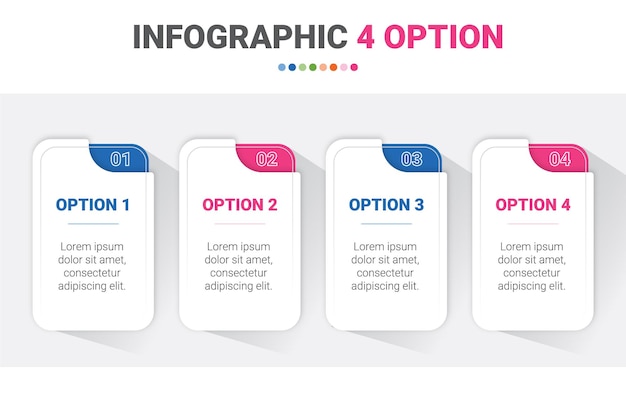 Modern rhombus 4 options graphics