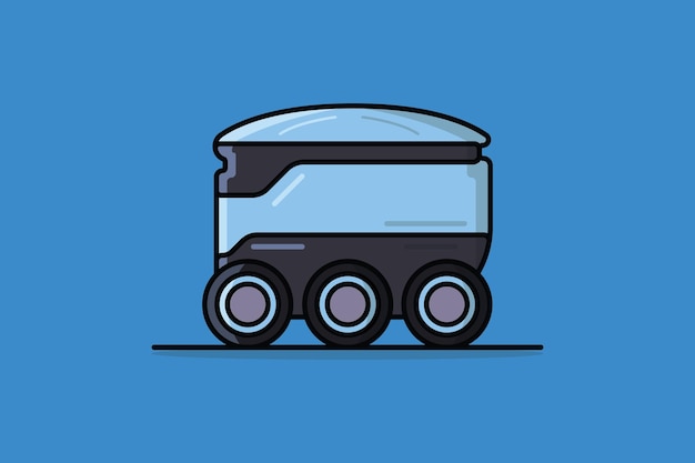 Modern Robot Delivery vector illustration. Science and Technology object icon concept.