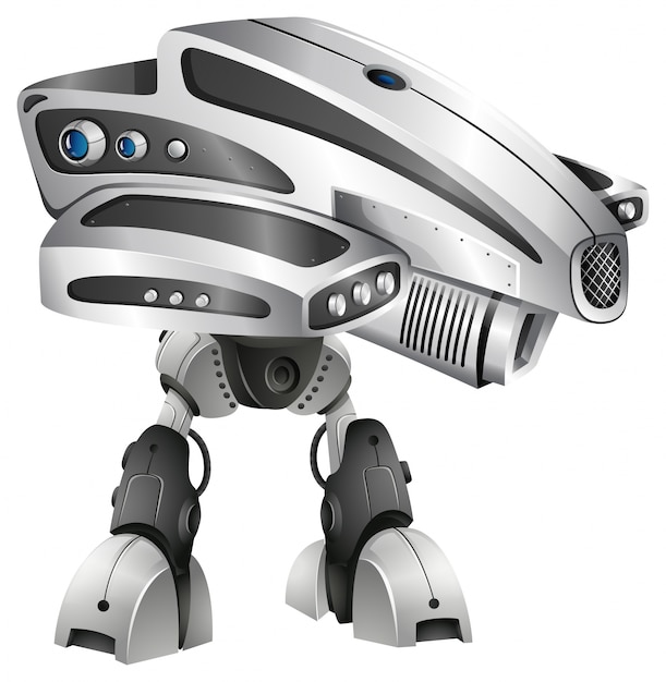 Vector modern robot design with big head