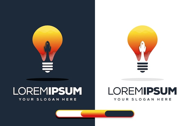 modern rocet bulb-logo-ontwerp