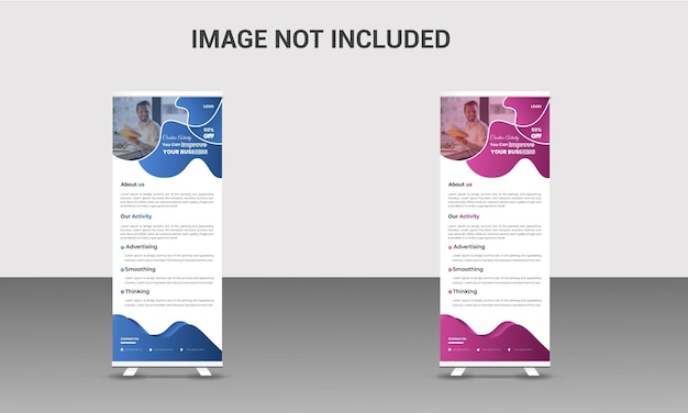 Modern roll up banner advertising for professional template design