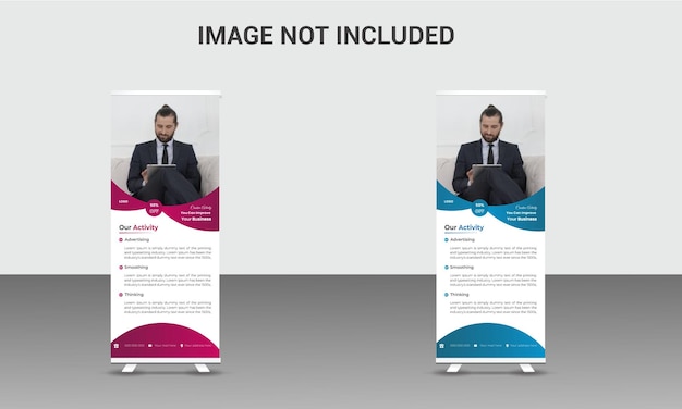 Modern roll up banner advertising for professional template design
