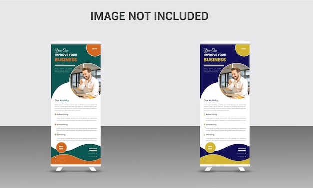 Modern roll up banner advertising for professional template design