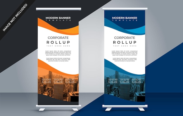 Modern roll up banner design template. flyer. pull up. presentation. brochure. poster. advertisement