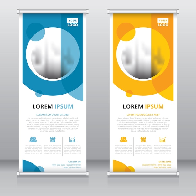 Modern roll up banner design template