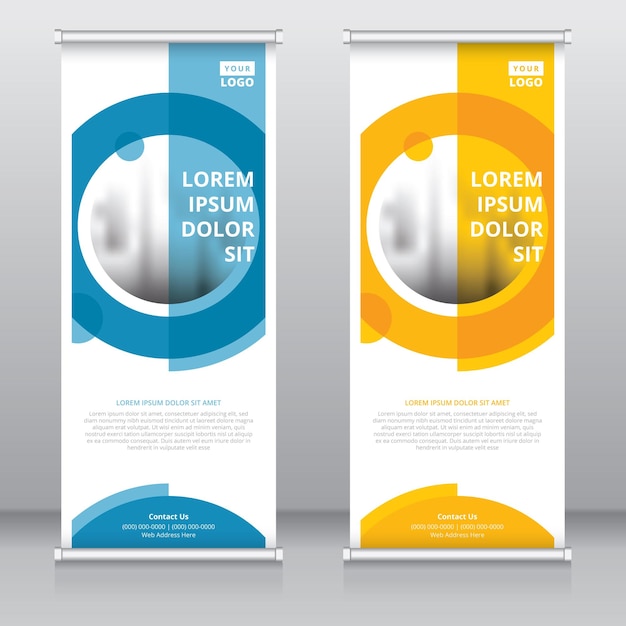 Modern roll up banner design template