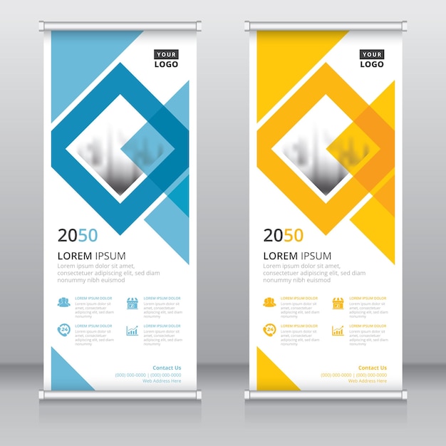 Modern roll up banner design template