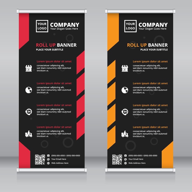 Modern roll up banner design template